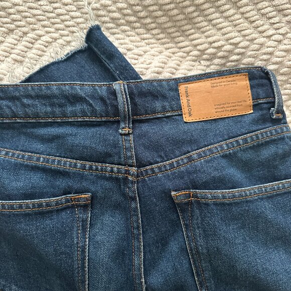 Frank and Oak Nina Wide Leg Cropped Jeans - Picture 4 of 8